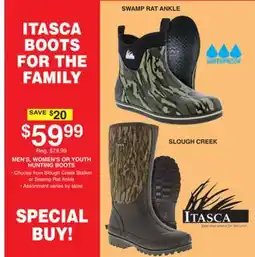 Dunham's Sports MEN'S, WOMEN'S OR YOUTH HUNTING BOOTS offer
