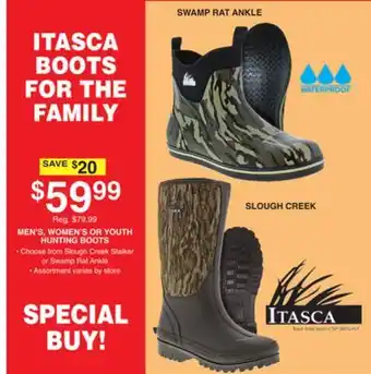 Dunham's Sports MEN'S, WOMEN'S OR YOUTH HUNTING BOOTS offer