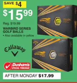 Dunham's Sports WARBIRD SERIES GOLF BALLS offer