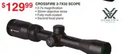 Dunham's Sports VORTEX CROSSFIRE 2-7X32 SCOPE offer