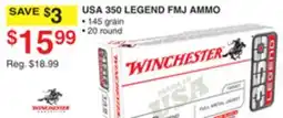Dunham's Sports WINCHESTER USA 350 LEGEND FMJ AMMO offer