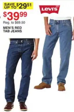 Dunham's Sports MEN'S RED TAB JEANS offer