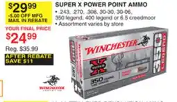 Dunham's Sports SUPER X POWER POINT AMMO offer