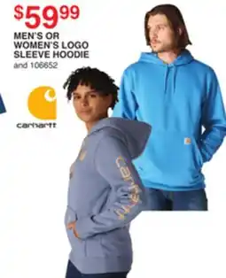 Dunham's Sports CARHARTT MEN'S OR WOMEN'S LOGO SLEEVE HOODIE offer