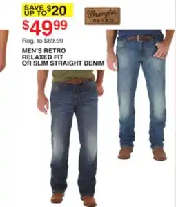 Dunham's Sports MEN'S RETRO RELAXED FIT OR SLIM STRAIGHT DENIM offer
