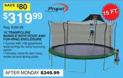 Dunham's Sports 15' TRAMPOLINE BUNDLE WITH HOOP AND FUN-RING ENCLOSURE offer
