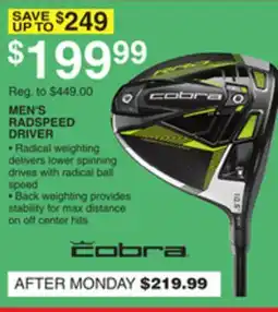 Dunham's Sports MEN'S RADSPEED DRIVER offer
