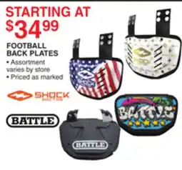 Dunham's Sports FOOTBALL BACK PLATES offer