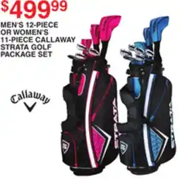 Dunham's Sports MEN'S 12-PIECE OR WOMEN'S 11-PIECE CALLAWAY STRATA GOLF PACKAGE SET offer