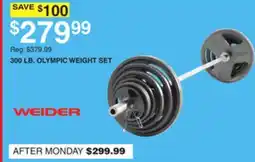 Dunham's Sports 300 LB. OLYMPIC WEIGHT SET offer