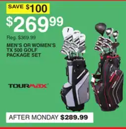 Dunham's Sports MEN'S OR WOMEN'S TX 500 GOLF PACKAGE SET offer