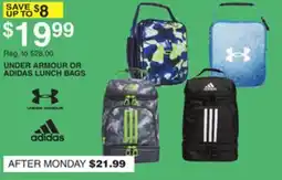 Dunham's Sports UNDER ARMOUR OR ADIDAS LUNCH BAGS offer