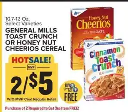 Food Lion General Mills Toast Crunch or Honey Nut Cheerios Cereal offer