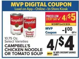 Food Lion Campbell's Chicken Noodle or Tomato Soup offer