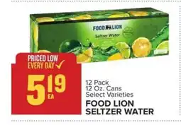 Food Lion FOOD LION SELTZER WATER offer