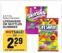 Food Lion Lifesavers or Skittles Gummies offer