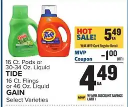 Food Lion Tide/Gain Detergent offer
