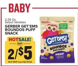 Food Lion GERBER GET’EMS ROUNDOS PUFF SNACK offer