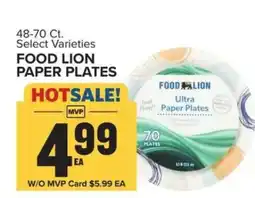 Food Lion FOOD LION PAPER PLATES offer