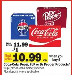 Meijer Coca-Cola, Pepsi, 7UP or Dr Pepper Products offer
