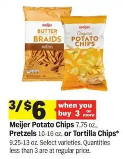 Meijer Meijer Potato Chips, Pretzels, or Tortilla Chips offer