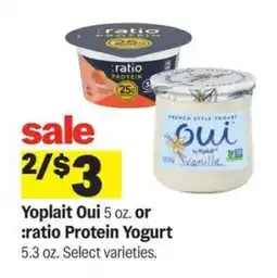 Meijer Yoplait Oui or :ratio Protein Yogurt offer