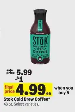 Meijer Stōk Cold Brew Coffee offer