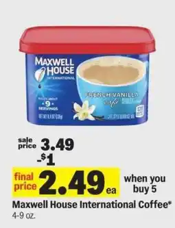 Meijer Maxwell House International Coffee offer