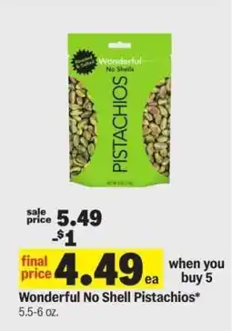 Meijer Wonderful No Shell Pistachios offer