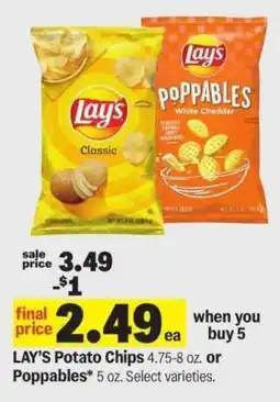 Meijer Lay's Potato Chips or Poppables offer