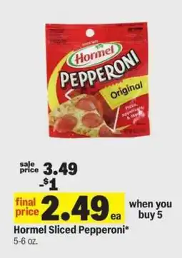 Meijer Hormel Sliced Pepperoni offer
