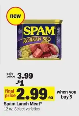 Meijer Spam Lunch Meat offer