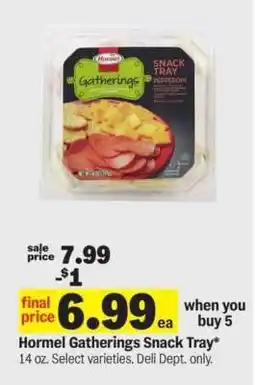 Meijer Hormel Gatherings Snack Tray offer