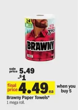 Meijer Brawny Paper Towels offer