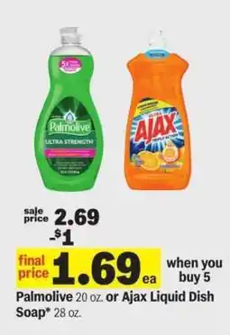 Meijer Palmolive or Ajax Liquid Dish Soap offer