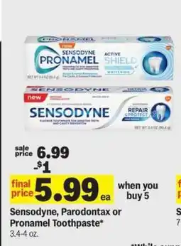 Meijer Sensodyne, Parodontax or Pronamel Toothpaste offer