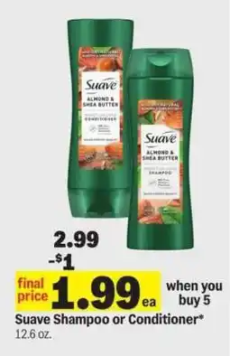 Meijer Suave Shampoo or Conditioner offer