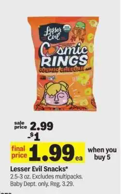 Meijer Lesser Evil snacks offer