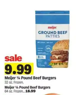 Meijer Meijer ¼ Pound Beef Burgers offer
