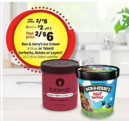 Meijer Ben & Jerry’s Ice Cream or Talenti Sorbetto, Gelato or Layers offer