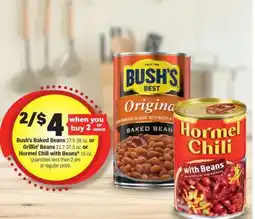 Meijer Bush's Baked Beans or Grillin' Beans or Hormel Chili with Beans offer