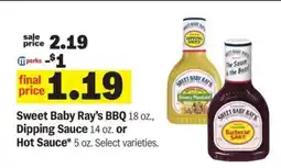 Meijer Sweet Baby Ray’s BBQ, Dipping Sauce or Hot Sauce offer