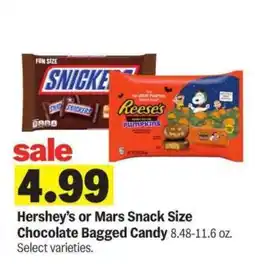 Meijer Hershey’s or Mars Snack Size Chocolate Bagged Candy offer