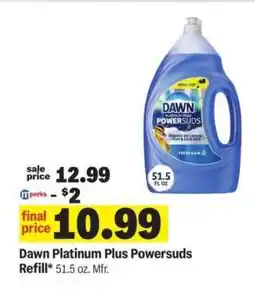 Meijer Dawn Platinum Plus Powersuds Refill offer