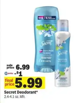 Meijer Secret Deodorant offer