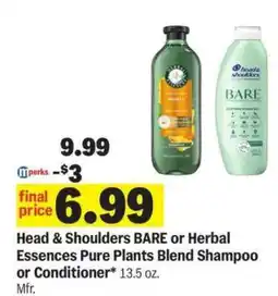 Meijer Head & Shoulders BARE or Herbal Essences Pure Plants Blend Shampoo or Conditioner offer