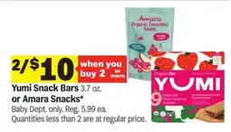 Meijer Yumi Snack Bars or Amara Snacks offer