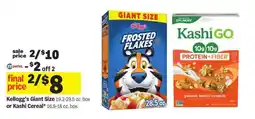 Meijer Kellogg's Giant Size or Kashi Cereal offer