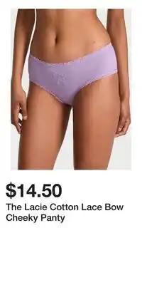 Victoria's Secret The Lacie Cotton Lace Bow Cheeky Panty offer