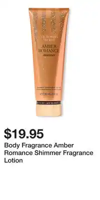 Victoria's Secret Body Fragrance Amber Romance Shimmer Fragrance Lotion offer